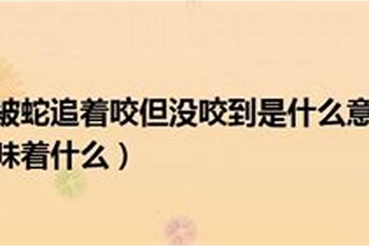 梦见蛇攻击自己但没咬到的预兆
