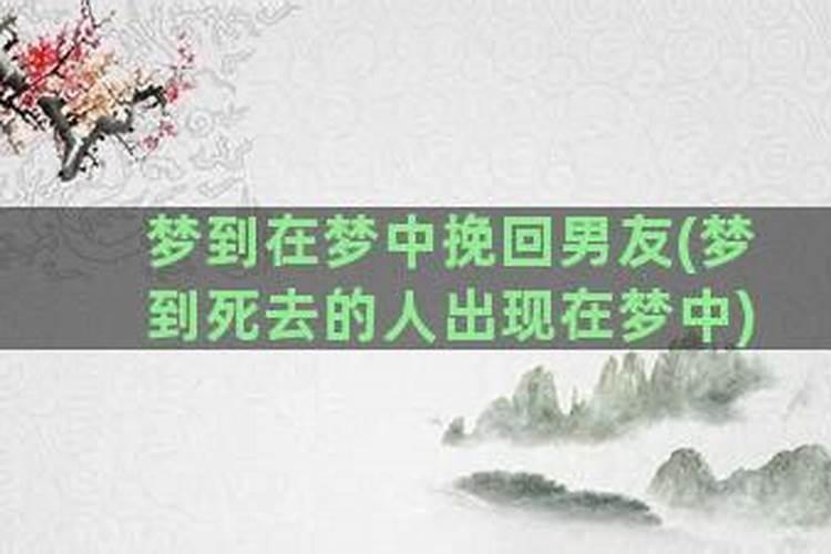 梦见我和过世的男朋友相见