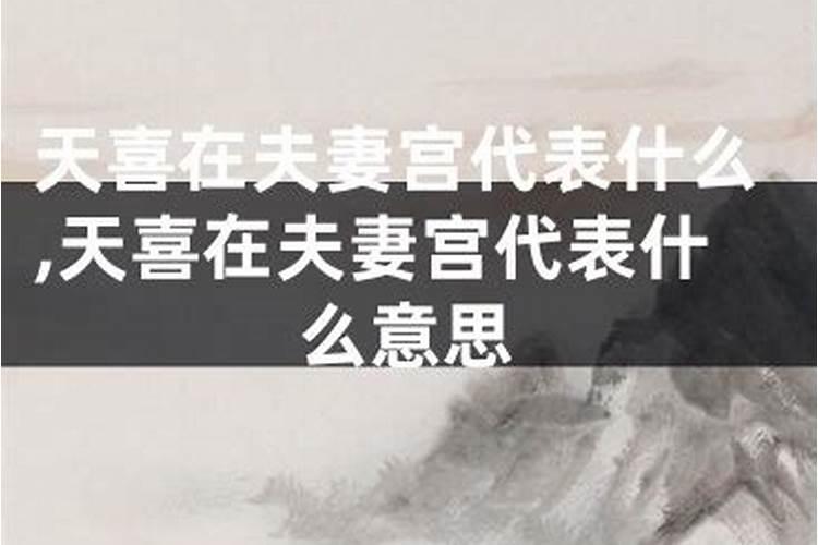 八字天喜是什么意思