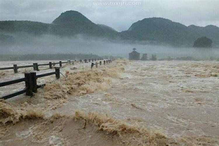 梦见洪水淹没道路