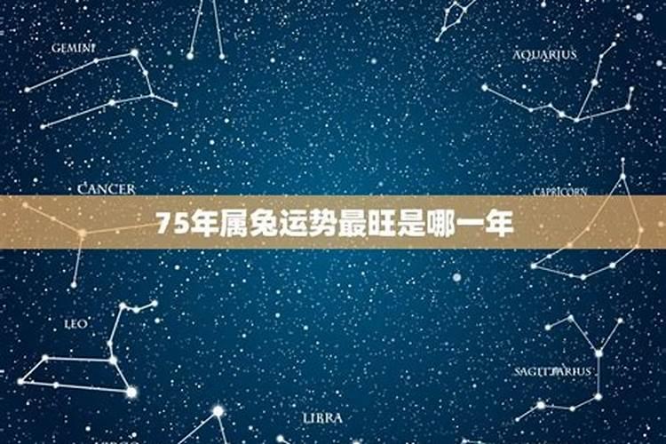 75年属兔人2025年全年运势