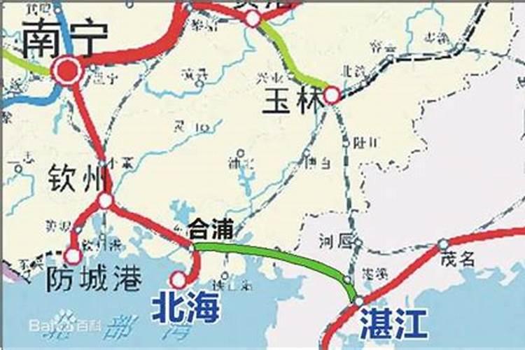 张湛高铁线路走向，起于张家界途经桂林与贺州到达广东省的湛江市